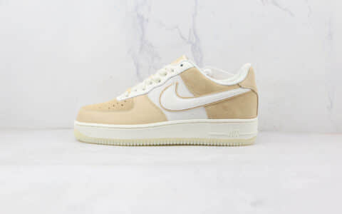 耐克Nike Air Force 1’07 Low纯原版本低帮空军一号米黄色板鞋内置气垫 货号：AO2425-200