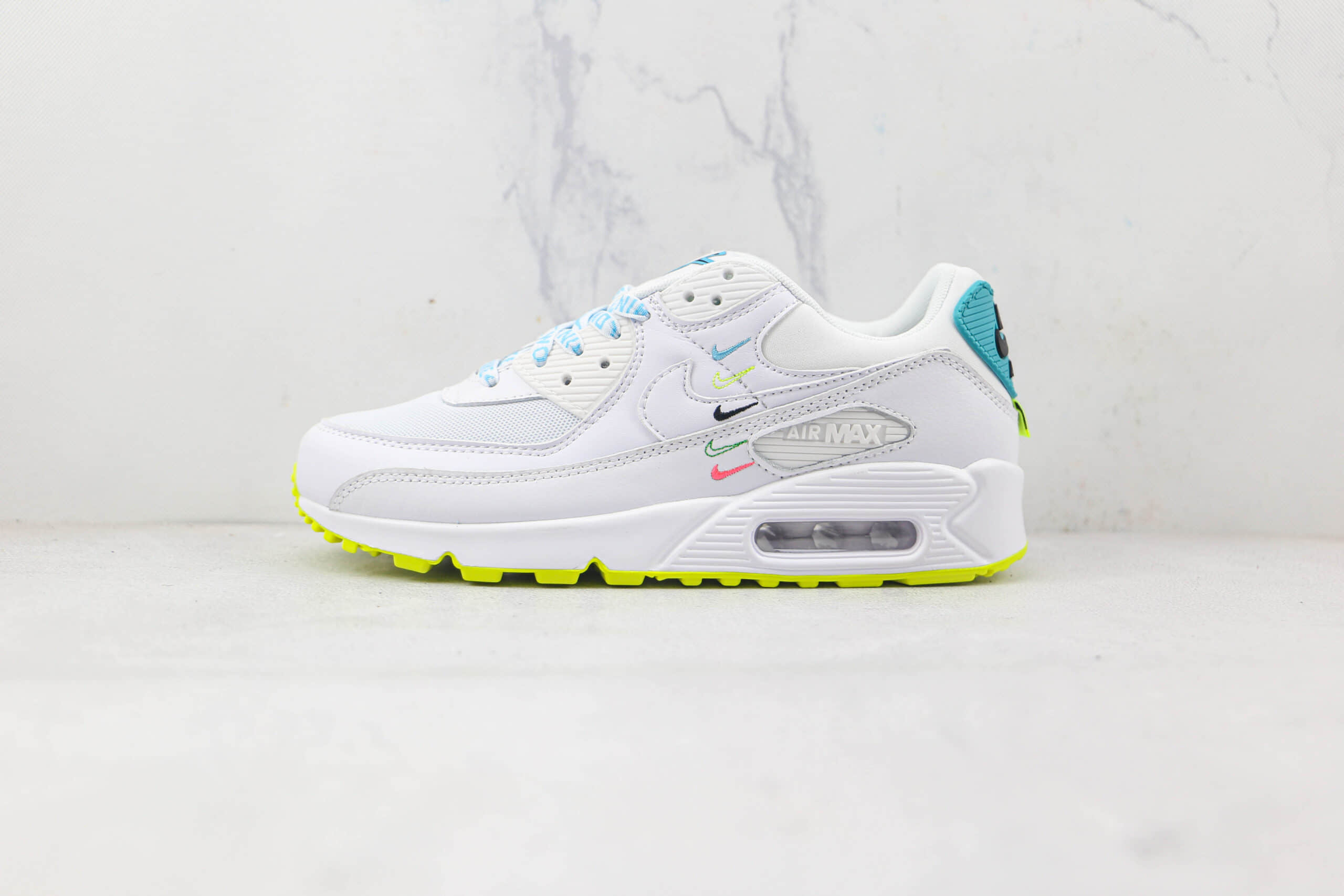 耐克Nike Air Max 1纯原版本白蓝黄Max1气垫鞋原楦头纸板打造 货号：CK7069-100