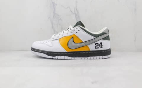 耐克Nike SB Dunk Low Pro纯原版本低帮SB DUNK白灰黄科比8-24配色板鞋内置气垫原盒原标 货号：LF2428-001