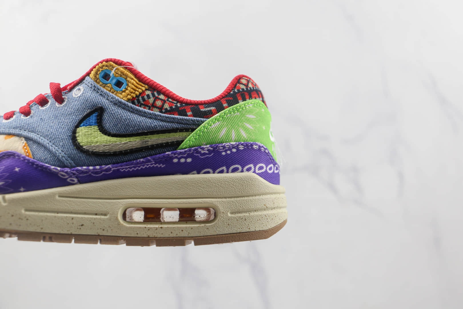 耐克Nike Air Max 1 OG纯原版本彩色涂鸦拼接Max1气垫鞋原楦头纸板打造 货号：DN1803-500