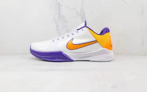 耐克Nike Kobe 5 Protro Chaos纯原版本科比5代白黄紫篮球鞋内置碳板支持实战 货号：386430-102
