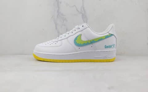 耐克Nike Air Force1 low纯原版本低帮空军一号掘金配色板鞋内置气垫 货号：AF1234-001