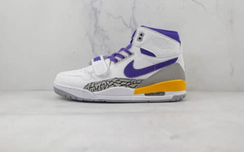 乔丹Air Jordan Legacy 312 NRG Pure white纯原版本高帮AJ312爆裂纹白紫黄色篮球鞋原楦头纸板打造 货号：AV3922-157