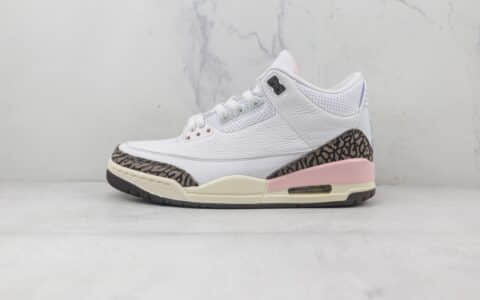 乔丹Air Jordan 3 Atmosphere纯原版本粉摩卡AJ3篮球鞋原楦头纸板打造 货号：CK9246-102