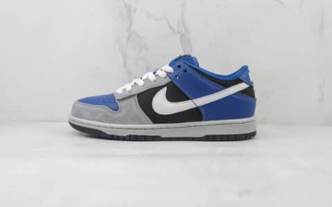 耐克Nike SB Dunk Low Warriors纯原版本低帮SB DUNK皇家蓝灰色绒面大学白勾板鞋内置气垫 货号：304292-013