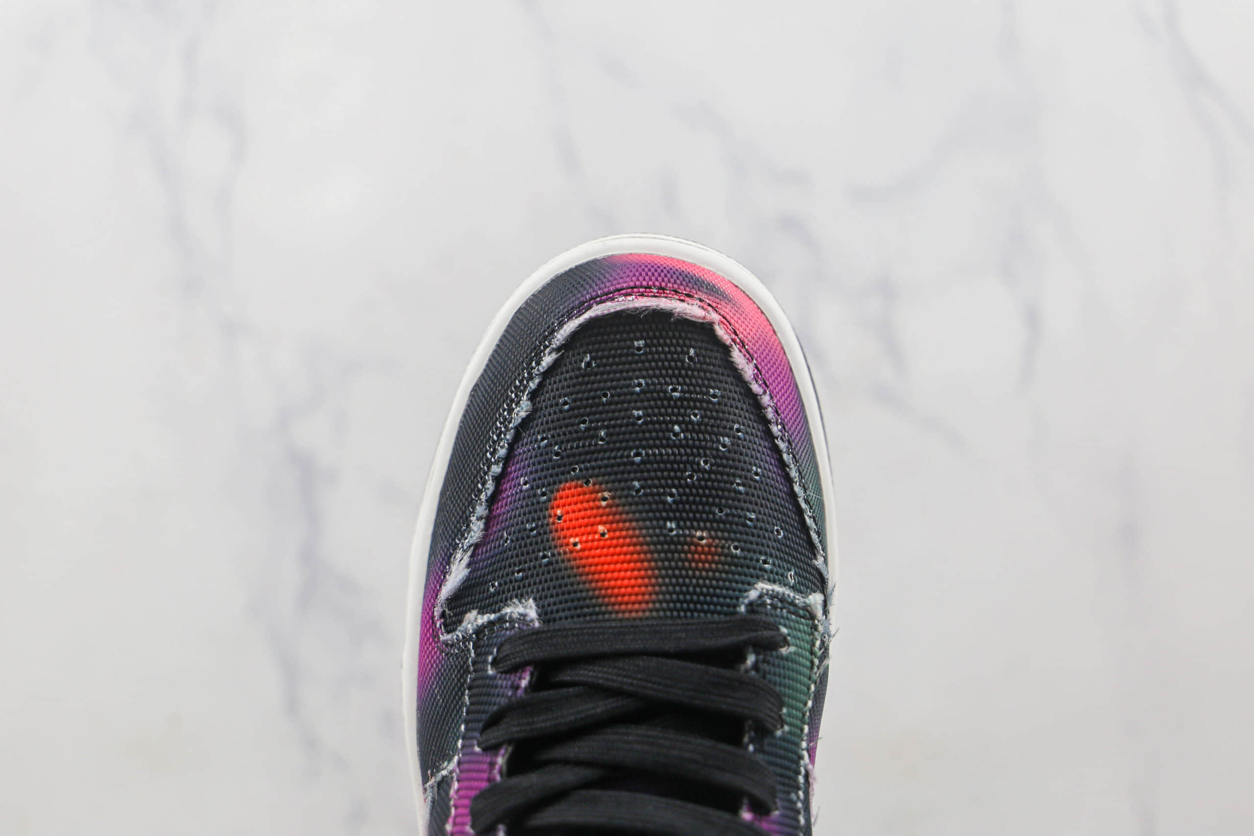 耐克Nike Dunk Low Graffiti低帮DUNK街头涂鸦黑紫扎染板鞋原盒原标 货号：DM0108-002