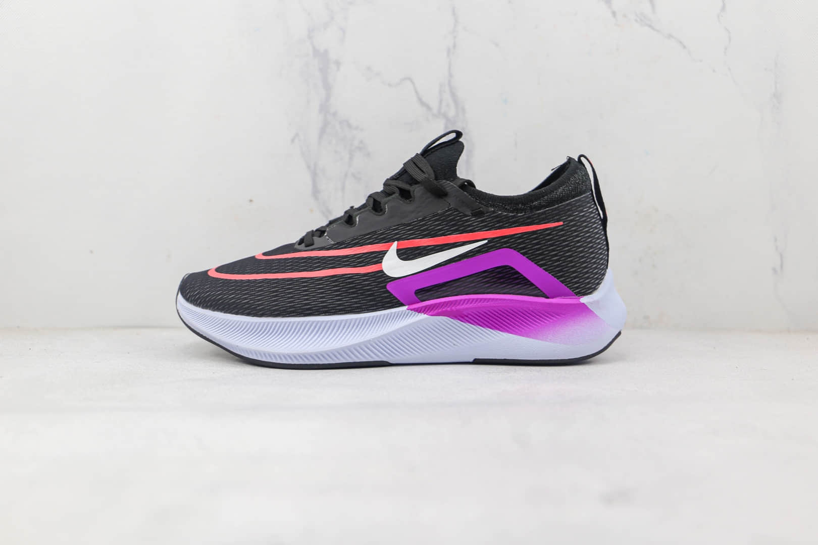 耐克Nike Zoom Fly 4纯原版本黑色Flyknit慢跑鞋原档案数据开发原盒原标 货号：CT2392-004