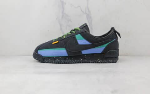 耐克Nike Cortez Low Black x Union LA联名款纯原版本阿甘初代炭黑浅蓝绿慢跑鞋原楦头纸板打造 货号：DR1413-001