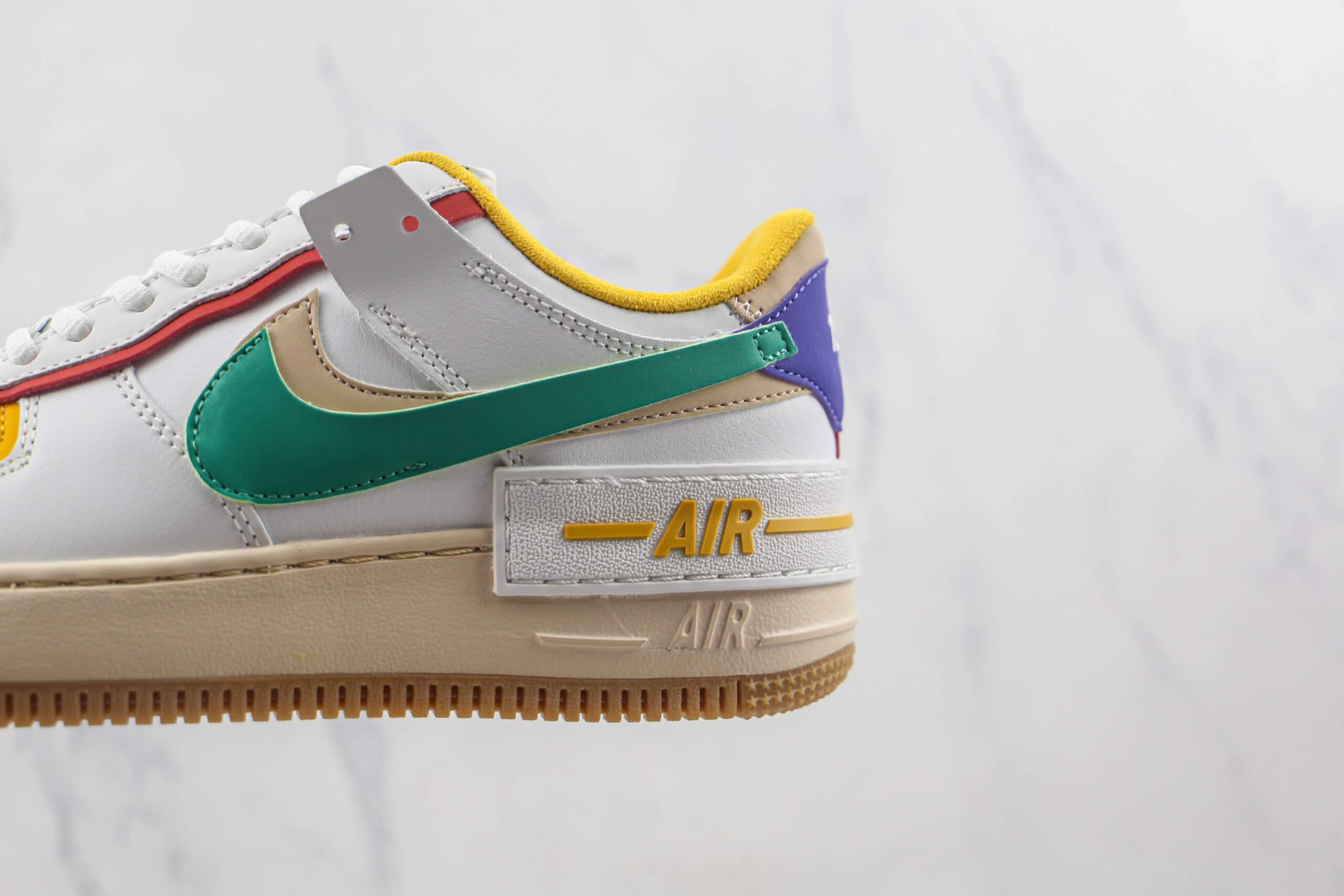 耐克Nike Air Force 1 Shadow纯原版本低帮空军一号拼接马卡龙配色板鞋原楦头纸板打造 货号：CI0919-118