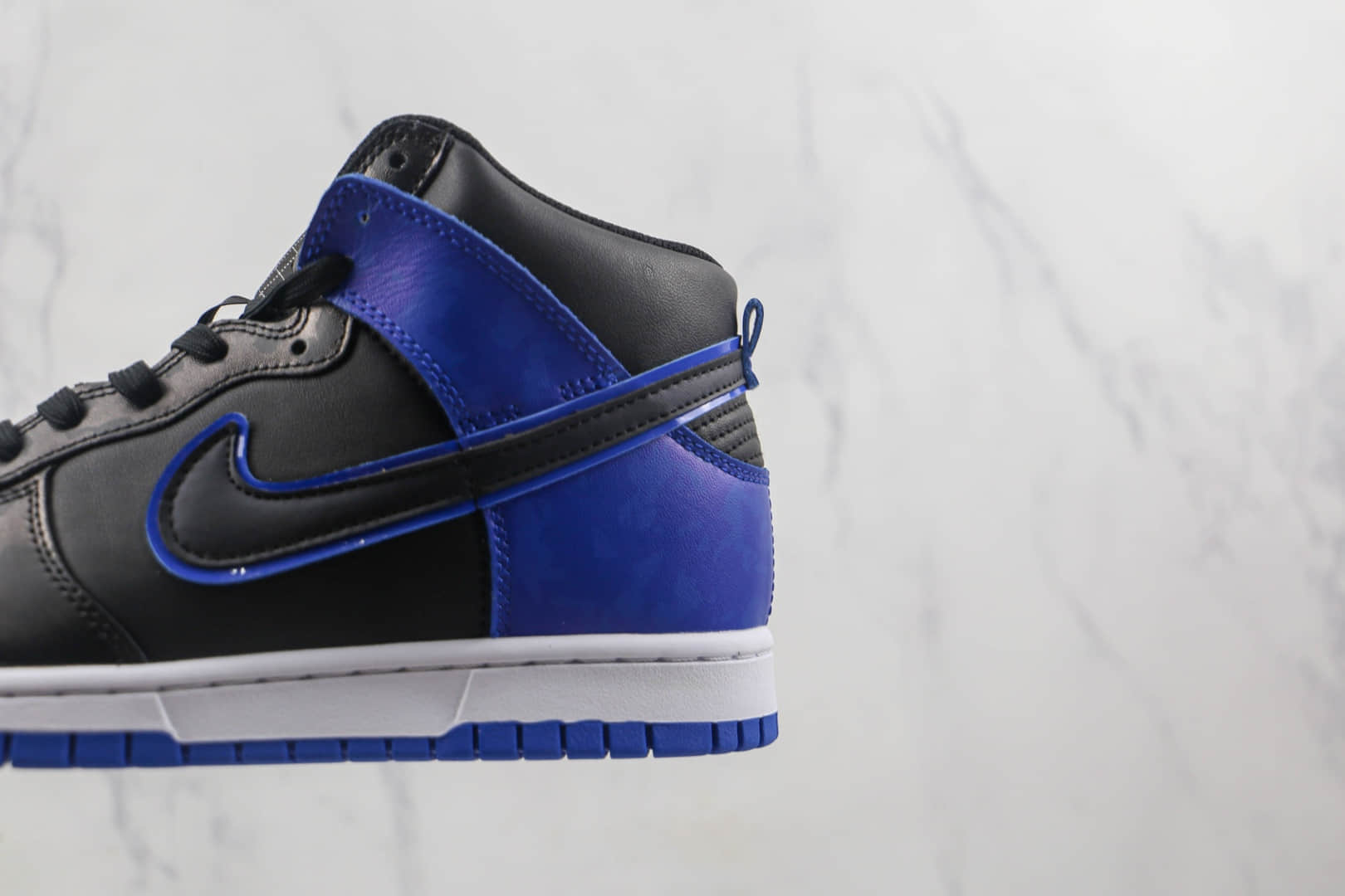 耐克Nike SB Dunk High Blue Camo纯原版本高帮SB DUNK黑蓝迷彩配色板鞋原档案数据开发 货号：DD3359-001