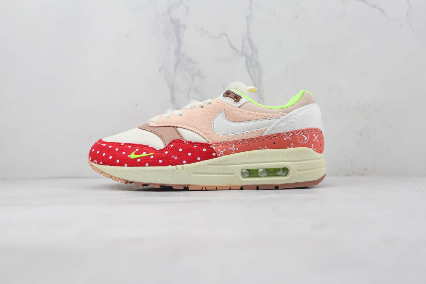 耐克Nike Air Max1 PRM Best Friend纯原版本卡其红彩色拼接汪汪狗中华田园犬配色Max1气垫鞋原档案数据开发 货号：DR2553-111