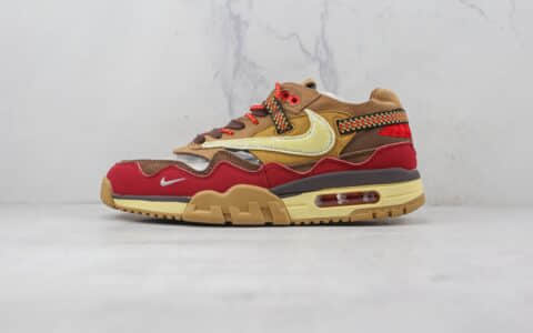 耐克Nike Air Max 1 x Clot陈冠希联名款纯原版本Max1死亡之吻棕红色气垫跑步鞋原盒原标 货号：DD1870-200