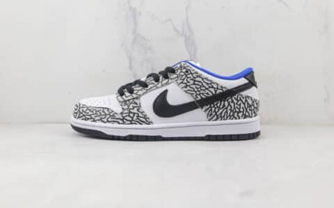 耐克Nike SB Dunk Low Warriors纯原版本低帮SB DUNK爆裂纹白蓝色板鞋内置气垫 货号：304295-001