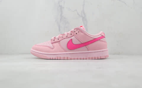 耐克Nike Dunk Low Triple Pink莆田纯原版本天花板DUNK小猪佩奇粉色板鞋原鞋开模一比一打造 货号：DH9756-600