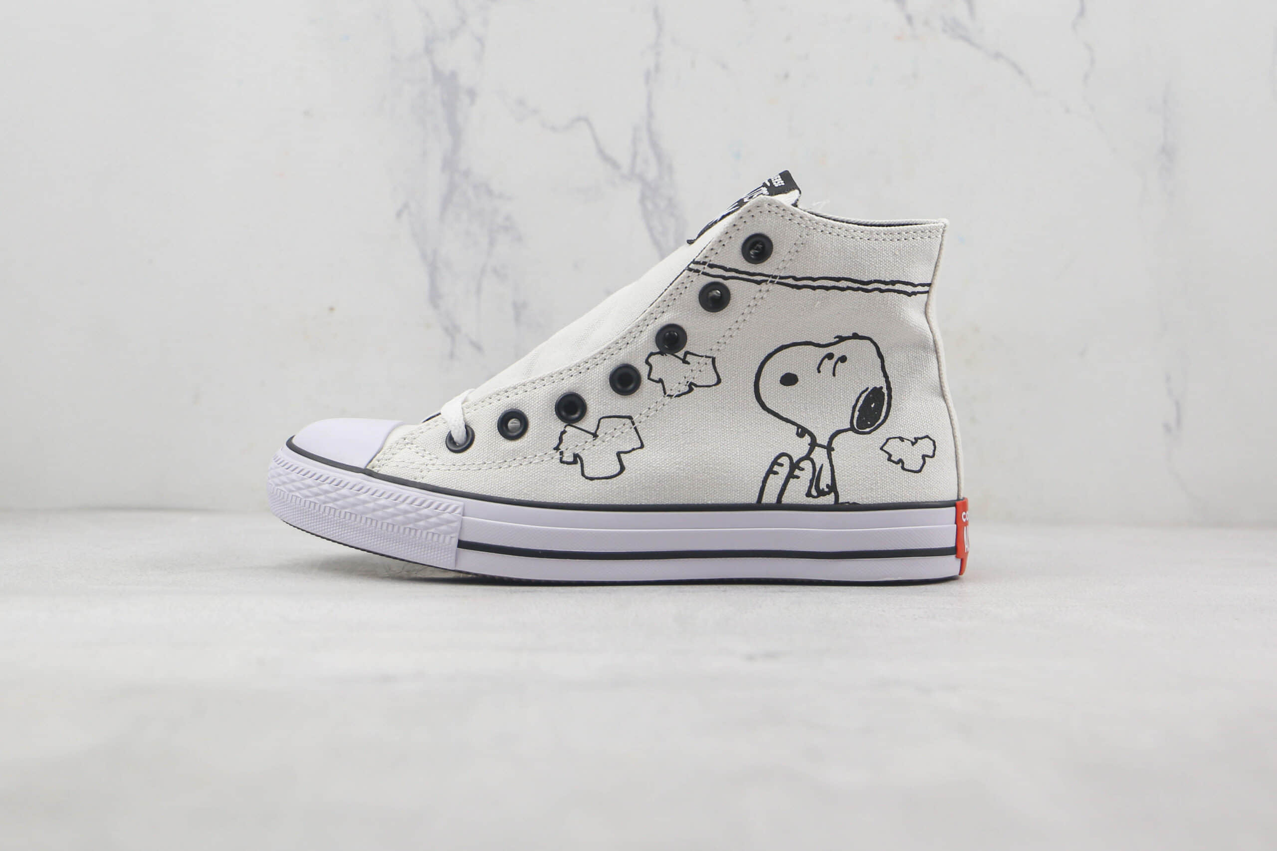 匡威Converse x Peanuts联名款公司级版本动漫白高硫化帆布鞋原鞋开模 货号：A01872C