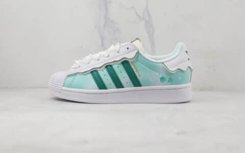 阿迪达斯adidas Originals Superstar莆田纯原复刻三叶草贝壳头樱花少女心奶油配色板鞋原鞋开模 货号：GW4441