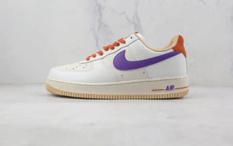 耐克Nike Air Force 1’07 Low莆田纯原复刻天花板空军一号橙尾紫钩板鞋内置气垫 货号：CW3388-205