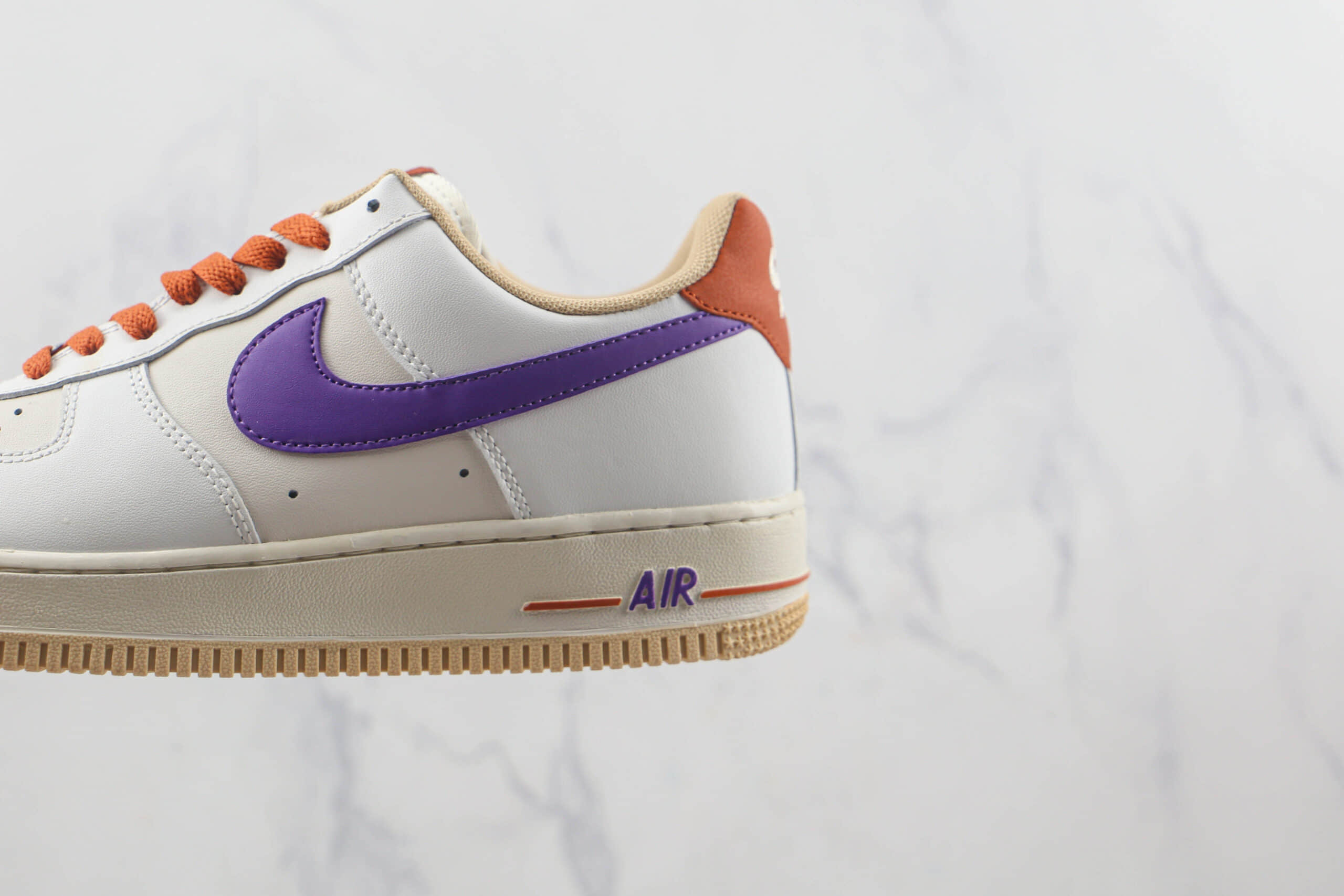 耐克Nike Air Force 1’07 Low莆田纯原复刻天花板空军一号橙尾紫钩板鞋内置气垫 货号：CW3388-205