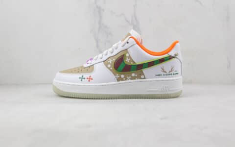 耐克Nike Air Force 1 07 Low莆田纯原复刻低帮空军一号鹿角换尾配色板鞋内置气垫 货号：DO2333-101