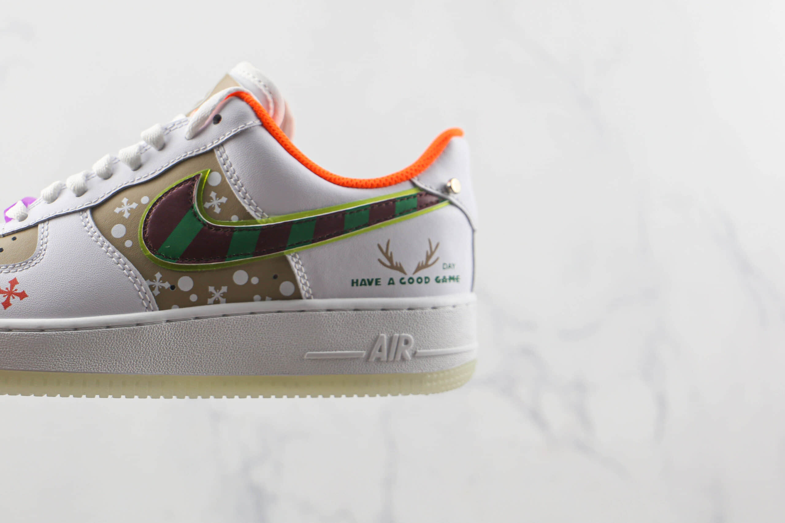 耐克Nike Air Force 1 07 Low莆田纯原复刻低帮空军一号鹿角换尾配色板鞋内置气垫 货号：DO2333-101