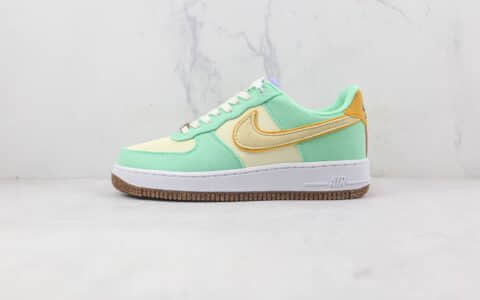 耐克Nike Air Force 1 Low Happy Pineapple莆田纯原复刻低帮空军一号帆布菠萝白绿色板鞋内置气垫 货号：CZ0268-300