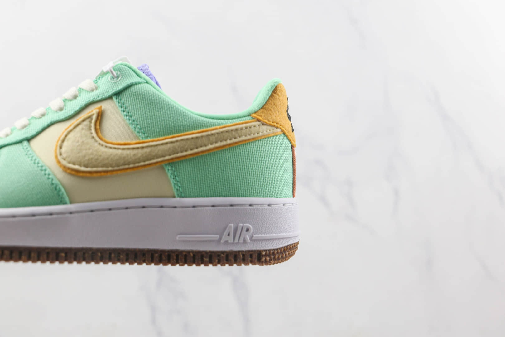 耐克Nike Air Force 1 Low Happy Pineapple莆田纯原复刻低帮空军一号帆布菠萝白绿色板鞋内置气垫 货号：CZ0268-300