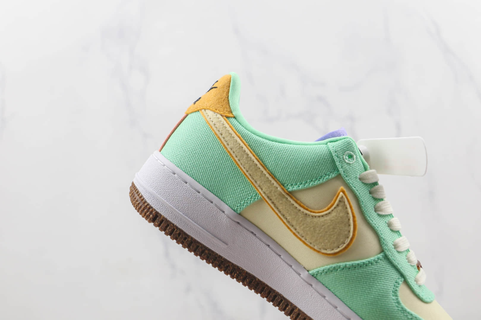 耐克Nike Air Force 1 Low Happy Pineapple莆田纯原复刻低帮空军一号帆布菠萝白绿色板鞋内置气垫 货号：CZ0268-300