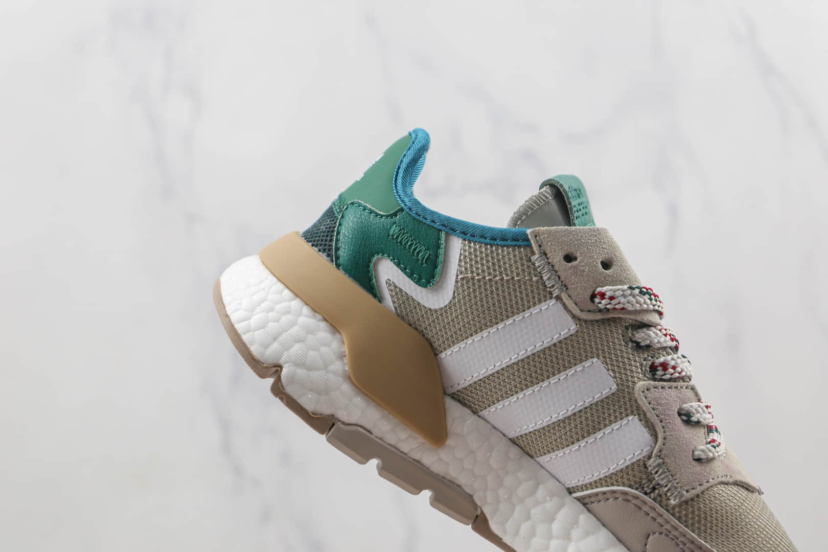 阿迪达斯Adidas Nite Jogger 2021 Boost天花板纯原复刻三叶草夜行者一代卡其绿爆米花跑鞋原楦头纸板打造 货号：FW6708