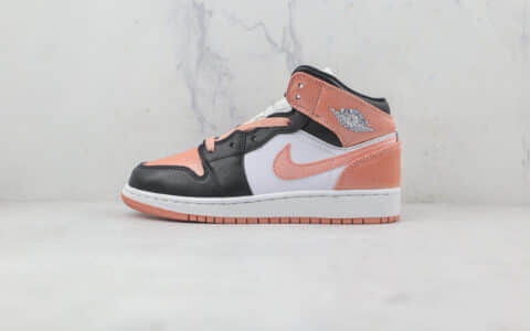 乔丹Air Jordan 1 Mid SE天花板纯原复刻中帮AJ1白粉丝绸篮球鞋原楦头纸板打造 货号：DM9077-108