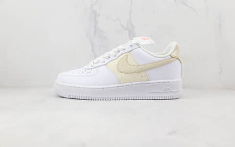 耐克Nike Air Force 1 07 Low莆田纯原复刻低帮空军一号白面黄钩板鞋内置气垫 货号：DJ9945-100