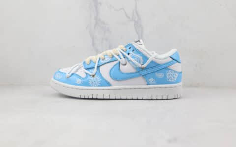 耐克Nike SB Dunk Low Retro Vibe天花板低帮SB DUNK做旧风白蓝色解构板鞋内置气垫货号：DD1503-109