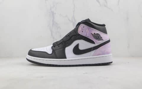 乔丹Air Jordan 1 Mid White Tan Navy天花板纯原版本中帮AJ1白黑皮粉扎染配色板鞋原楦头纸板打造 货号：DM1200-001