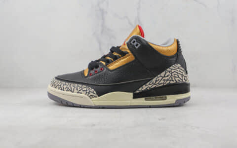 乔丹Air Jordan 3 Atmosphere莆田纯原复刻版本AJ3黑灰爆裂纹篮球鞋原档案数据开发 货号：CK9246-067