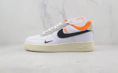 耐克Nike Air Force 1’07 Low莆田纯原复刻版本低帮空军一号白橙色黑红双钩板鞋内置气垫 货号：DX3357-100