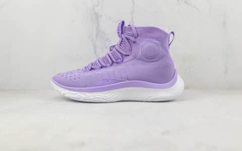 安德玛Under Armour Curry 4 FLOTRO莆田纯原复刻版本库里4代高帮紫色实战篮球鞋原楦头纸板打造 货号：3024861-500