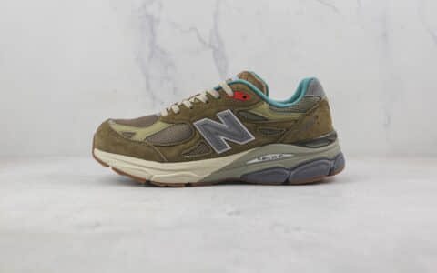 新百伦New Balance 990v3 x Bodega联名款莆田纯原复刻版本灰咖啡色NB990v3复古慢跑鞋原楦头纸板打造 货号：M990BD3