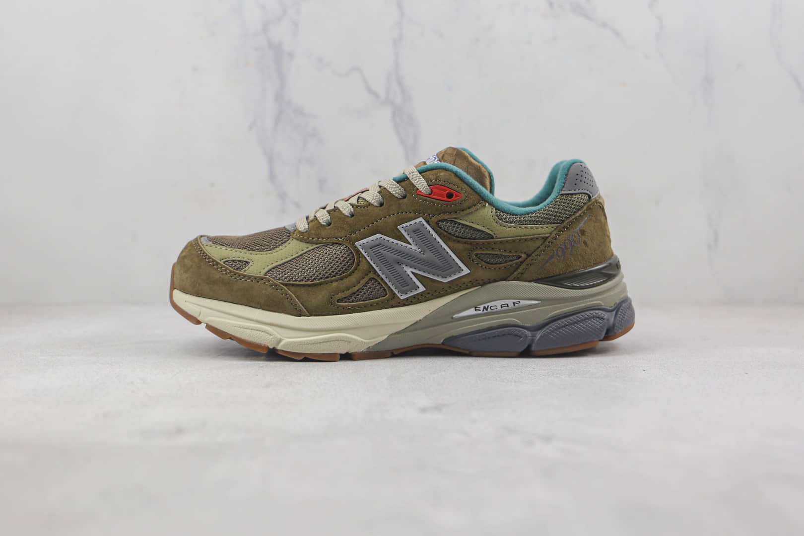 新百伦New Balance 990v3 x Bodega联名款莆田纯原复刻版本灰咖啡色NB990v3复古慢跑鞋原楦头纸板打造 货号：M990BD3