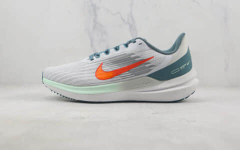 耐克Nike Zoom Winflo 9莆田纯原复刻登月9代橙钩绿尾复古慢跑鞋原档案数据开发 货号：DD6203-005