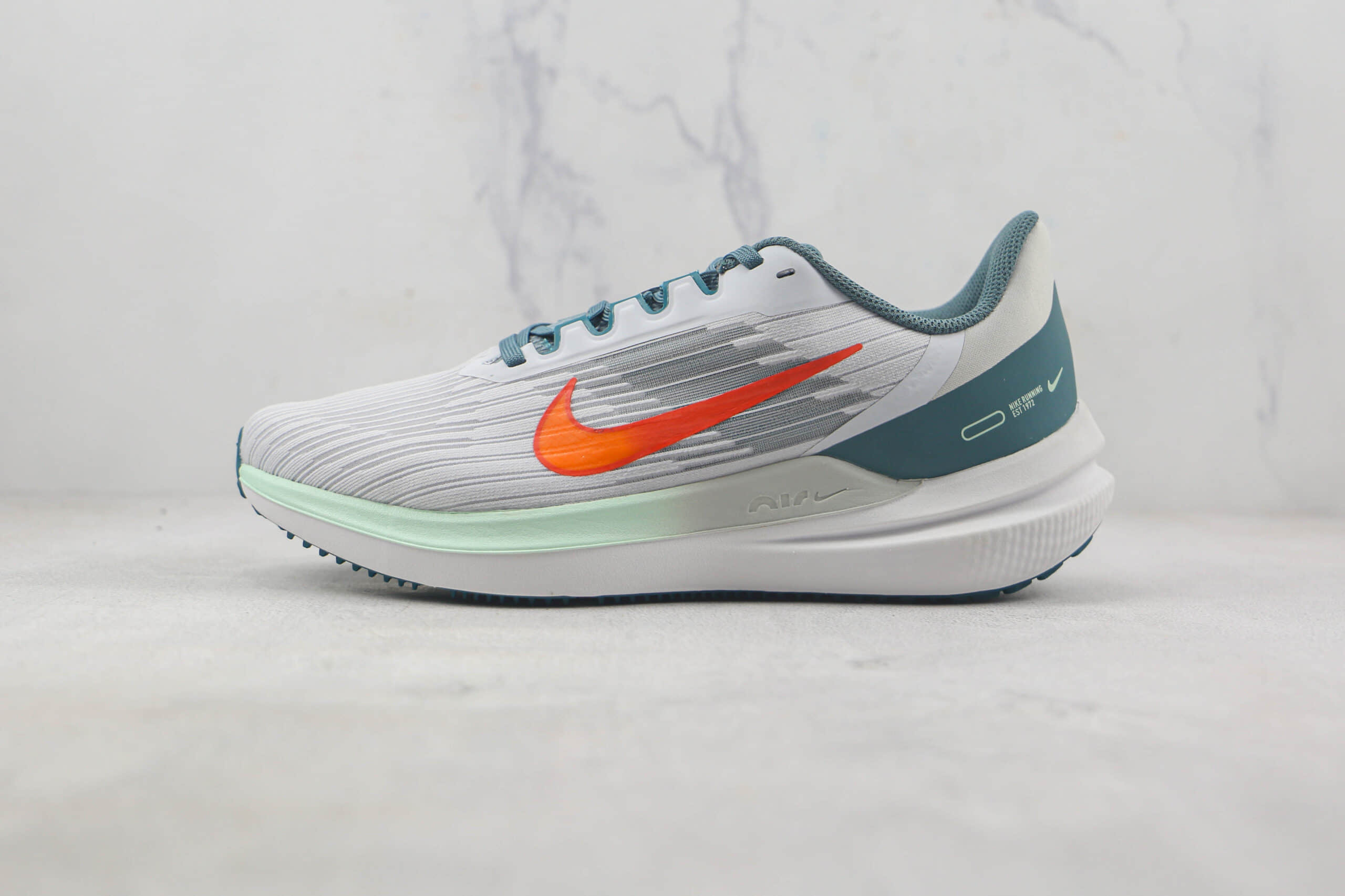 耐克Nike Zoom Winflo 9莆田纯原复刻登月9代橙钩绿尾复古慢跑鞋原档案数据开发 货号：DD6203-005