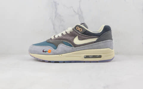 耐克Nike Air Max 1 Won-Ang Grey x KASINA联名款莆田纯原复刻版本Max1灰蓝鸳鸯初代复古气垫鞋原楦头纸板打造 货号：DQ8475-001