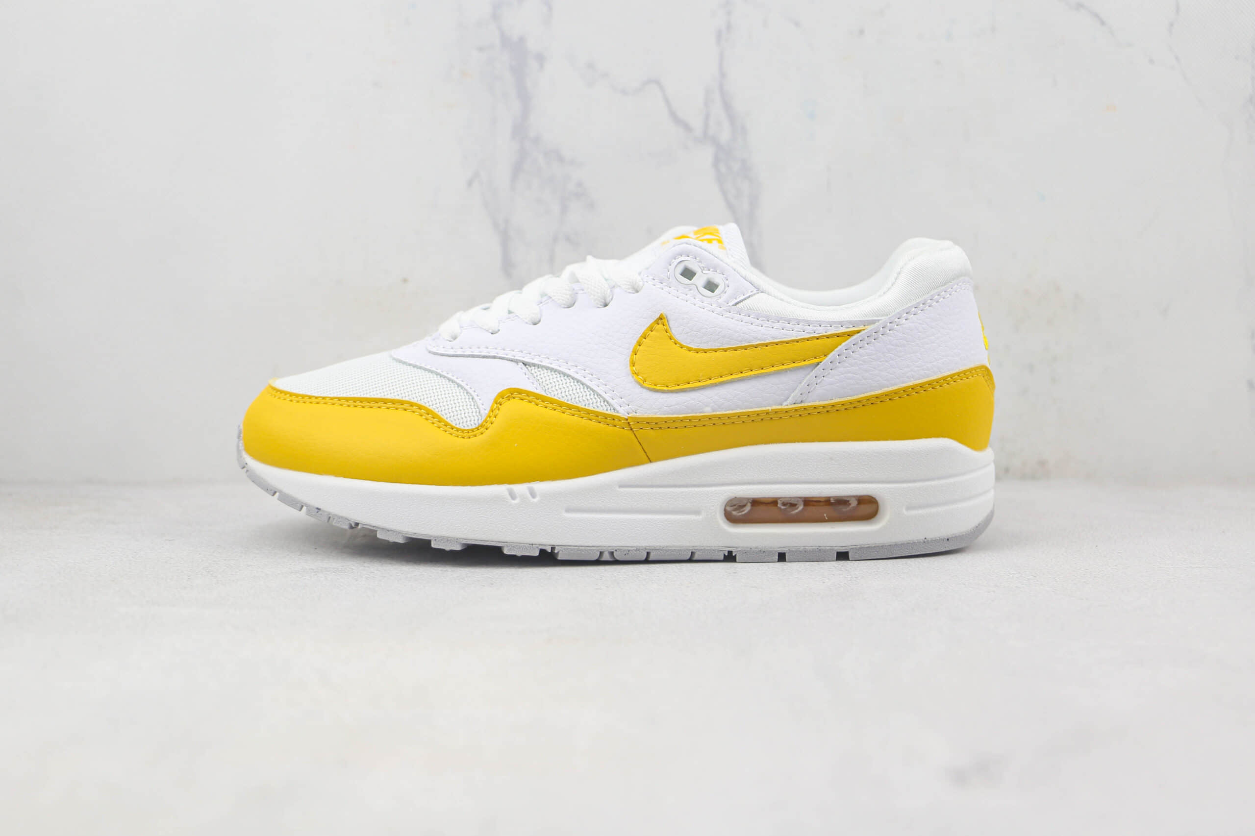 耐克Nike Air Max 1 S莆田纯原复刻版本Max1灰白黄色气垫鞋原档案数据开发 货号：DX2954-001