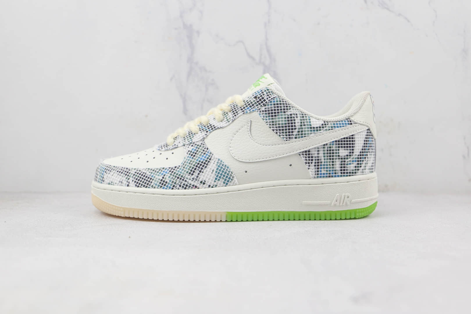 耐克Nike Air Force 1’07 Low莆田纯原复刻版本低帮空军一号醒狮绿配色板鞋内置气垫 货号：CW1888-716