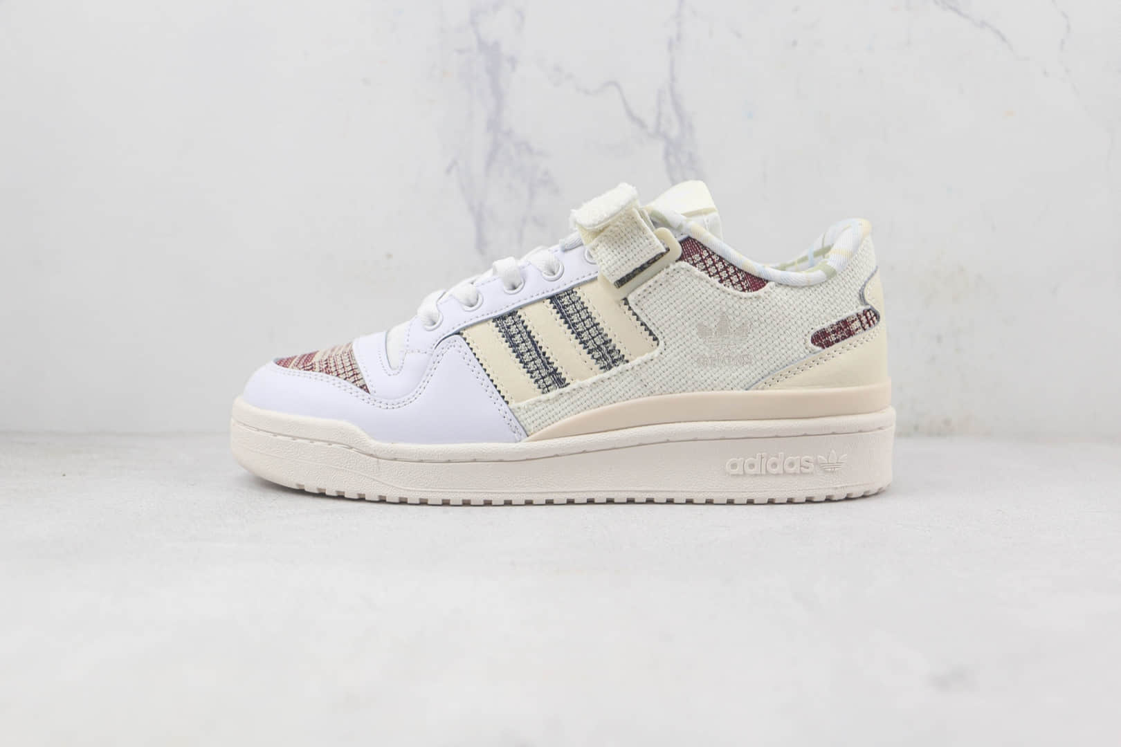 阿迪达斯Adidas originals Forum 84 low莆田纯原复刻版本麻布白黄色复古板鞋原盒原标 货号：GX2174