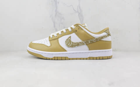 耐克Nike SB Dunk Low Yellow Paisley莆田天花板低帮SB DUNK黄色佩斯利腰果花解构板鞋内置气垫原盒原标 货号：DH4401-104