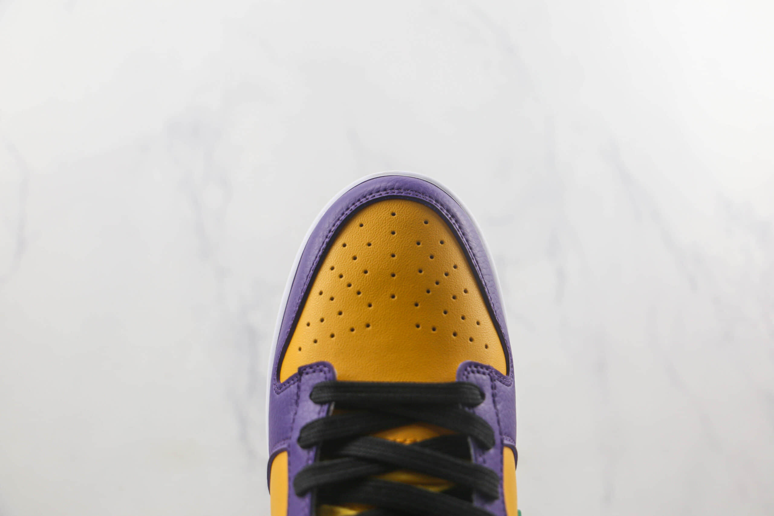 耐克Nike SB Dunk Low莆田纯原复刻版本低帮SB DUNK紫黄色莱斯莉洛杉矶火花队配色板鞋原楦头纸板打造 货号：DO9581-500