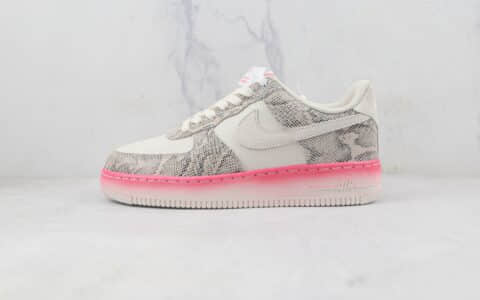 耐克Nike Air Force 1 Low 07莆田纯原复刻版本低帮空军一号白粉蛇纹配色板鞋内置气垫原盒原标 货号：DV1031-030