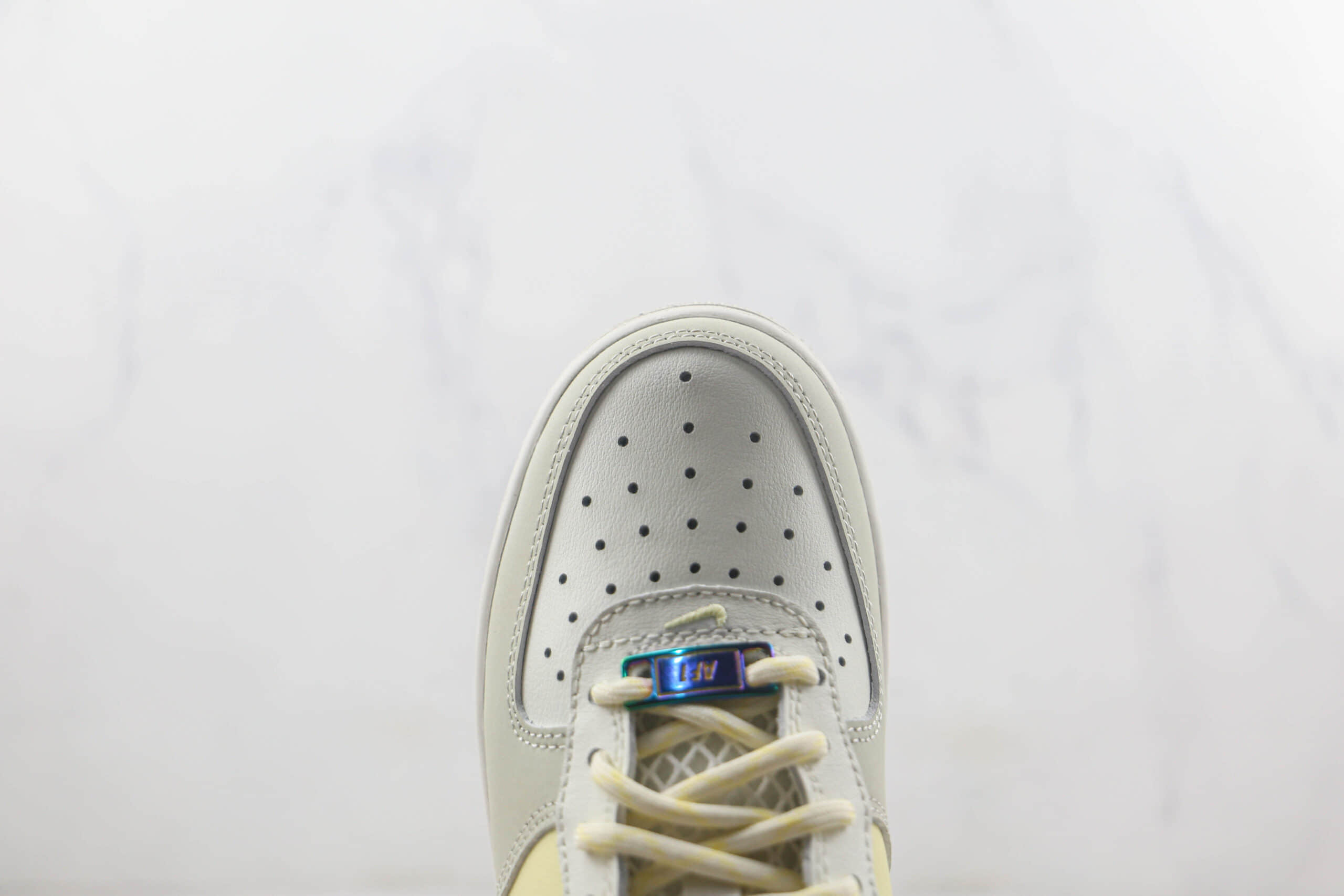 耐克Nike Air Force 1 Low莆田纯原复刻版本低帮空军一号灰黄蓝三色拼接板鞋内置气垫原盒原标 货号：DX6042-111
