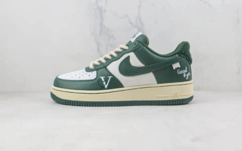 耐克Nike Air Force 1 Low Good bye莆田纯原复刻版本低帮空军一号白绿色板鞋内置气垫原盒原标 货号：DD5220-169