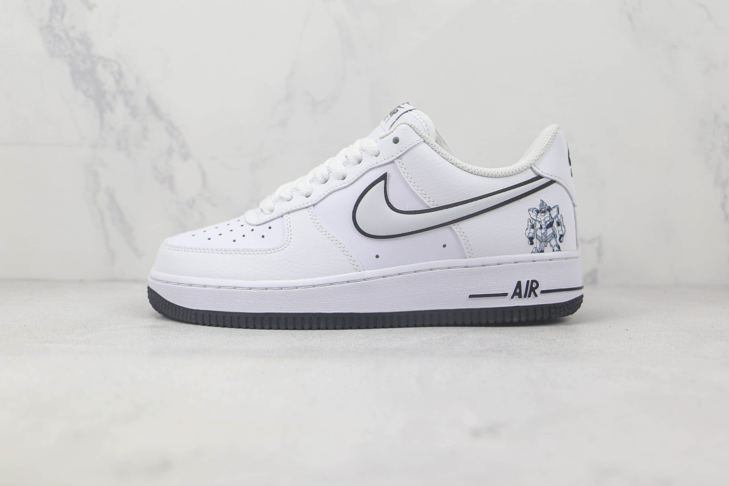 耐克Nike Air Force 1 Low 07莆田纯原复刻版本低帮空军一号白黑变形金刚配色板鞋内置气垫 货号：KK1256-657