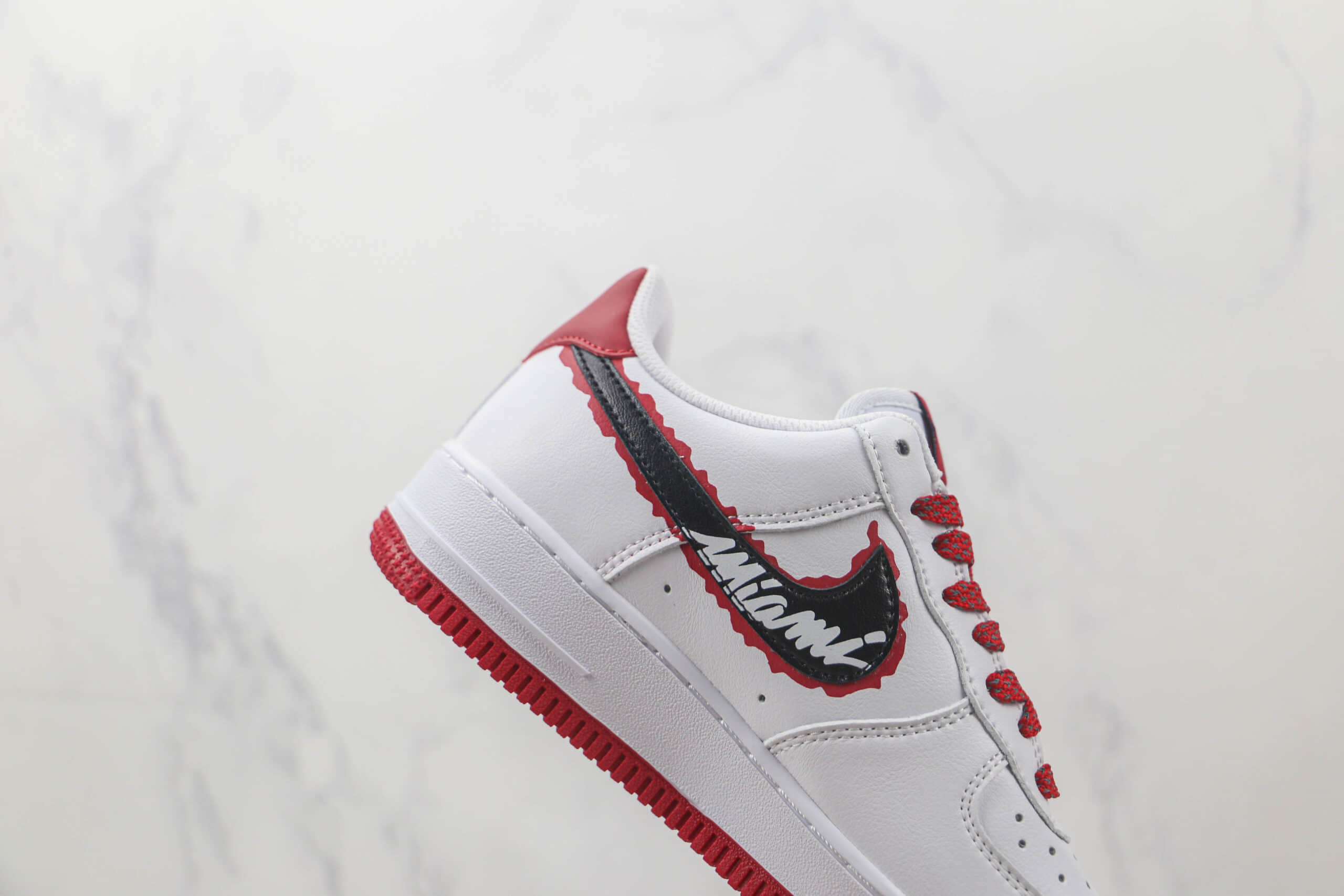 耐克Nike Air Force 1 Low 07 22莆田纯原复刻版本低帮空军一号白红色板鞋原档案数据开发 货号：NL1722-600